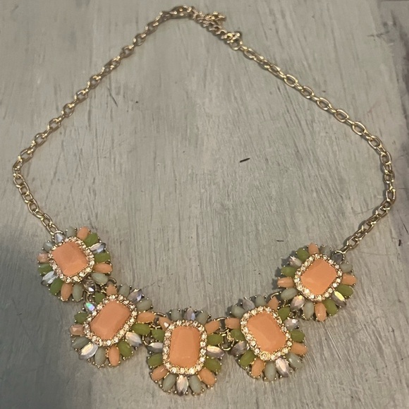 Boutique Women's Statement Necklace 16" with Extender Boho powder blush pink - Picture 1 of 5